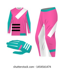 sportswear custom design templates. Kit for snowboarding, motocross, mountain biking. Sublimation print templates.
