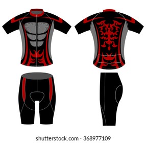 Sportswear fashion design,cycling vest vector design on a white background