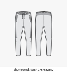 Sportswear Fashion Template Track Pants Knitted Woven