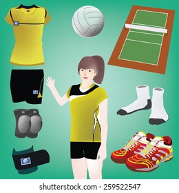 Sportswear and field vector