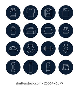 Sportswear and Gym Icon Pack
