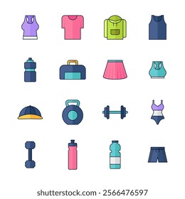 Sportswear and Gym Icon Pack