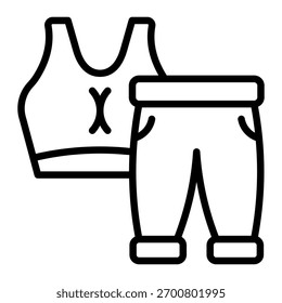 Elemento del icono de la ropa deportiva para el diseño
