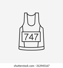 Sportswear line icon