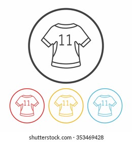 Sportswear line icon