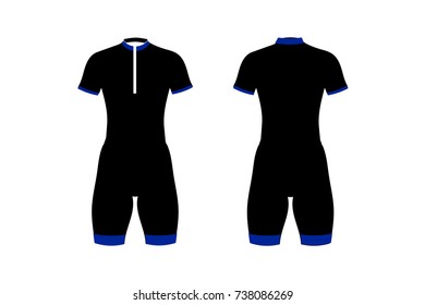 Sportswear model for creative, Cyclist clothes editable
