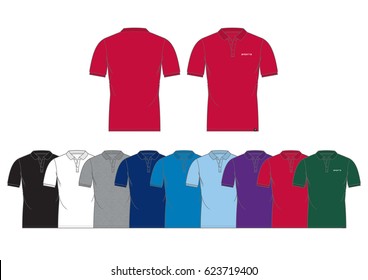 Sportswear Polo Tee // Front and back views with team wear colors