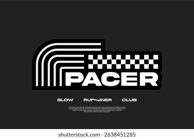 sportswear running design logo suitable for printing