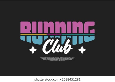 sportswear running design logo suitable for printing