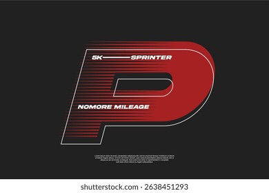 sportswear running design logo suitable for printing