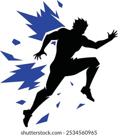 Sportswear Running silhouettes icon vector. men sports exercising silhouettes. Vector drawing competition run among men. Isolated on white background. jogging and running.