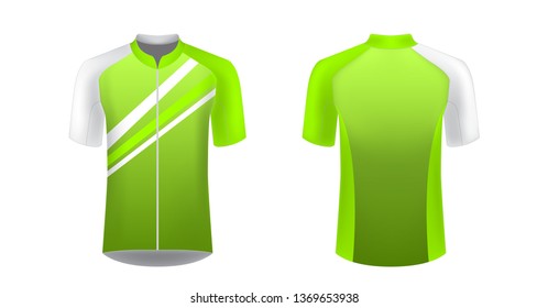 Sportswear templates for designers. Layouts for creating custom designs for promotions and sport events. Uniform for running, marathon, cycling tour.