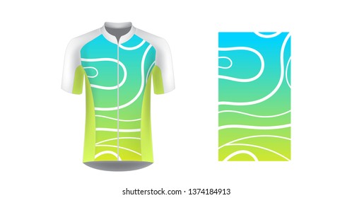 Sportswear templates for designers. Layouts for creating custom designs for promotions and sport events. Uniform for running, marathon, cycling tour.