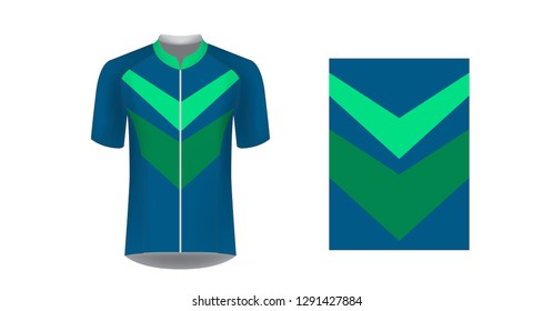 Sportswear templates. Designs for sublimation printing. Uniform blank for triathlon, cycling, cross country, run, marathon, race. Vector mocup. Team or uniform concept. Cycling tour kit design.