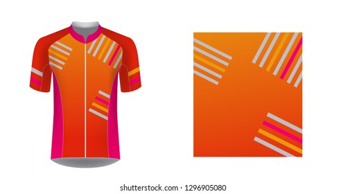 Sportswear templates. Designs for sublimation printing. Uniform blank for triathlon, cycling, cross country, run, marathon, race. Vector mocup. Team or uniform concept. Cycling tour kit design.