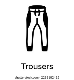 Diseño de iconos sólidos para pantalones deportivos 