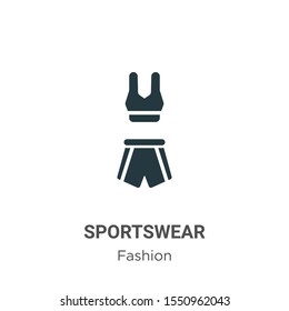 Sportswear vector icon on white background. Flat vector sportswear icon symbol sign from modern fashion collection for mobile concept and web apps design.