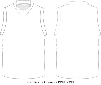 Sportswear Vector Illustration Footy Jumper Sketch Illustration Template, Digital Clothing Editable Vector