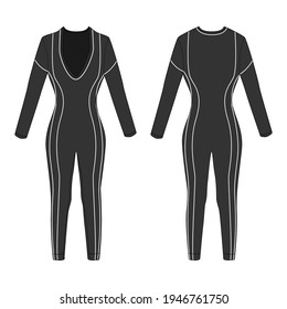 Sportwear Black Front and Back V2, Template for Commercial Use