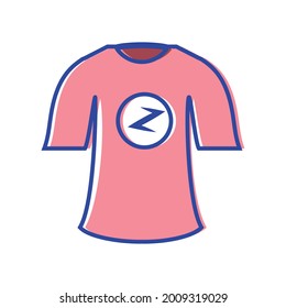 sportwear jersey cartoon isolated icon