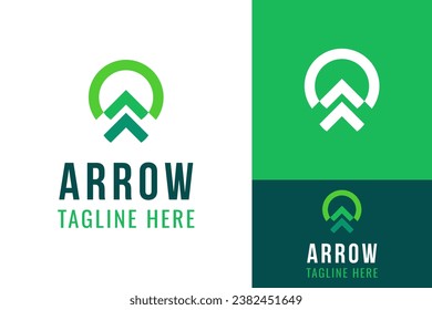 Sporty Arrow Up Growth Progress Goal for Gym Bodybuilder Athlete Logo Design Branding Template