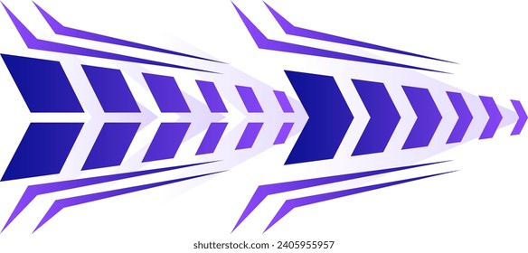 fondo de jersey de juego moderno geométrico con gradiente violeta de flecha deportiva