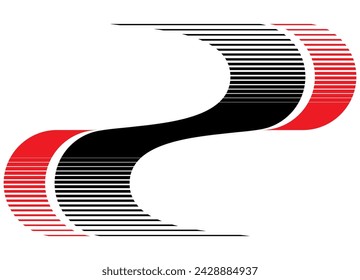 
Sporty Black and red striped
 vector pattern on a white background. Decor for the vehicle. Racing Vector background.
