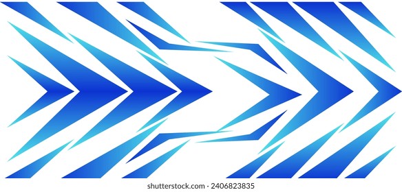 sporty blue sharp arrow gradient racing design background