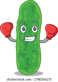 A sporty boxing athlete mascot design of legionella micdadei with red boxing gloves