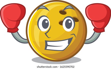 Sporty Boxing bowling ball mascot character style
