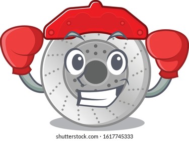 Sporty Boxing car brake mascot character style