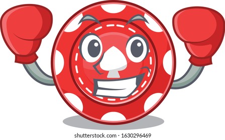 Sporty Boxing gambling chips mascot character style