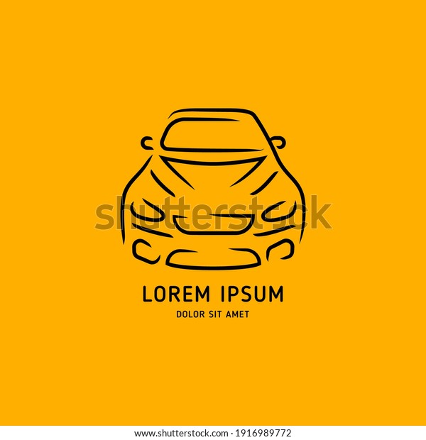 Sporty car line\
logo for business card\
icon.