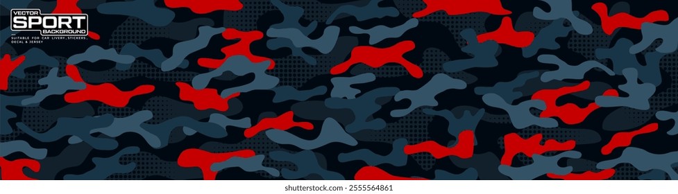 Sporty car livery design with army motif for pickup trucks, vehicles and sport
