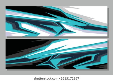 sporty car livery design vector. Graphic abstract stripe racing background designs for wrap