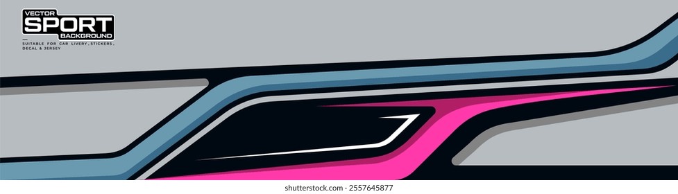 sporty car livery with exclusive colors. abstract background design for vehicle vinyl wrap and sports car, racing car, jersey, and banner