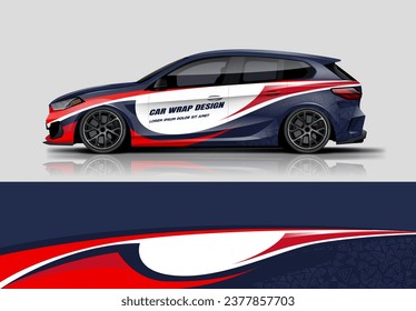 Sporty car wrap livery design