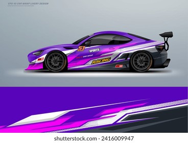 Sporty Car wrap livery design vector file eps 10