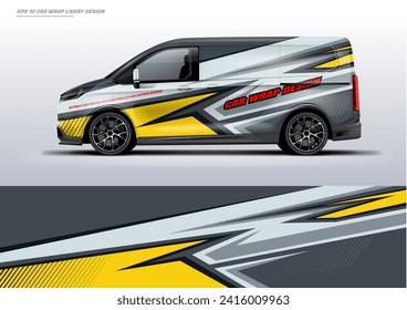 Sporty Car wrap livery design archivo vectorial eps 10