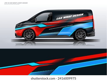 Sporty Car wrap livery design archivo vectorial eps 10