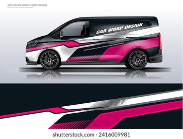 Sporty Car Wrap Livery Design Vektordatei eps10