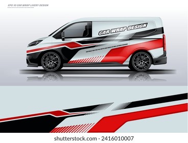 Sporty Car Wrap Livery Design Vektordatei eps10