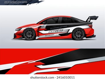 Sporty Car wrap livery design archivo vectorial eps 10