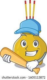 Sporty chinese incense cartoon character design with baseball