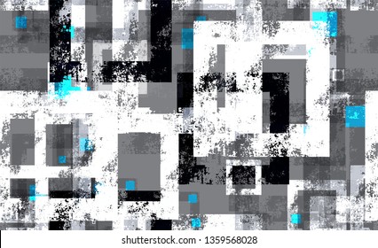 Sporty Clothes Seamless Background Texture. Rough Geometry Pattern. Geometric Grainy Style Texture. Technological Camouflage Pattern.