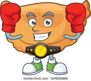 A sporty cornes de gazelle boxing athlete cartoon mascot design style