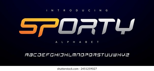 Sporty creative simple modern urban alphabet font. Digital abstract futuristic, fashion, sport, minimal technology typography. Simple numeric vector illustration