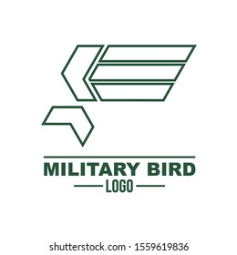 Sporty eagle vector logo silhouette can be used as army or military logo badge or electronic sport team logo or product logo 