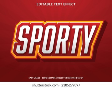 sporty editable text effect font template with abstract background style use for business logo