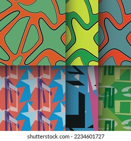 sporty extreme bright colours pattern